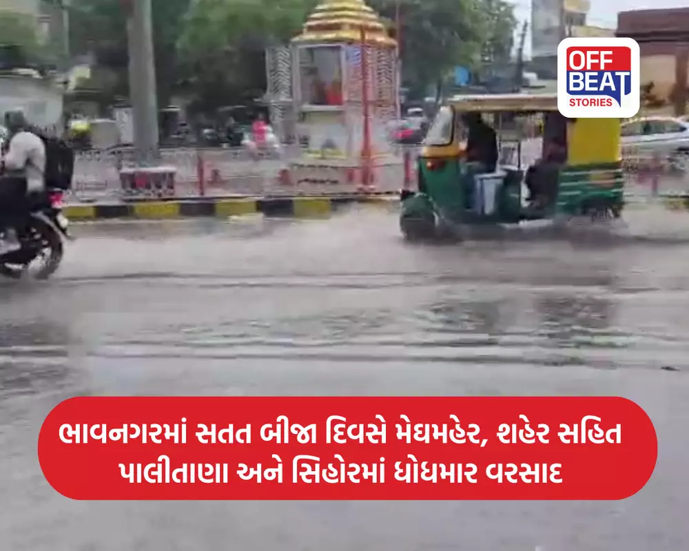 ભાવનગરમાં સતત બીજા દિવસે મેઘમહેર