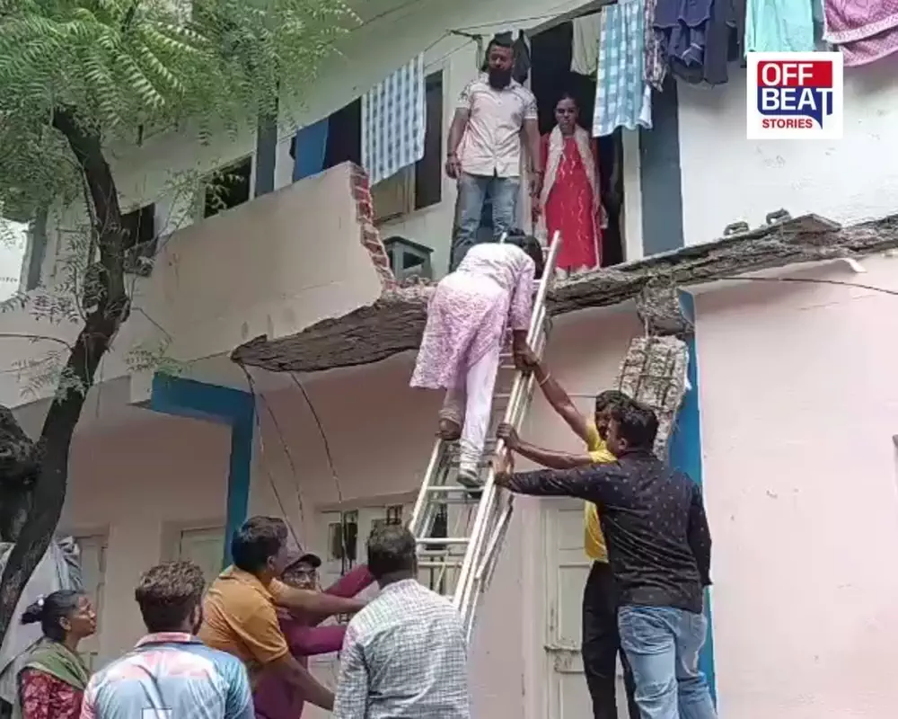 ધડાકા સાથે તૂટી પડી લોબી, ક્ષણભરમાં મચી અફરાતફરી