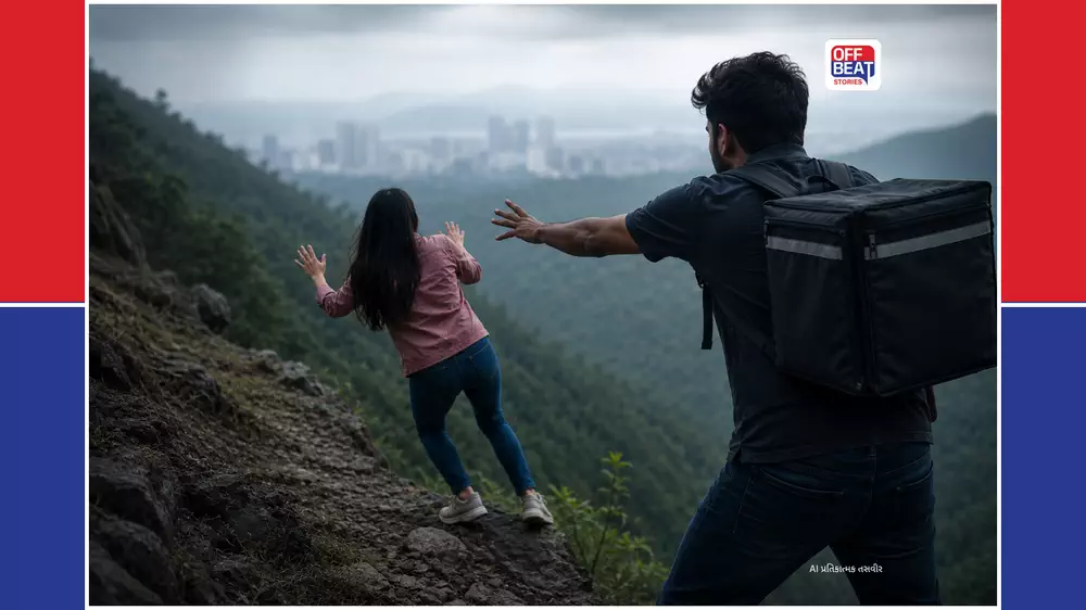 Girlfriend pushed off a mountain