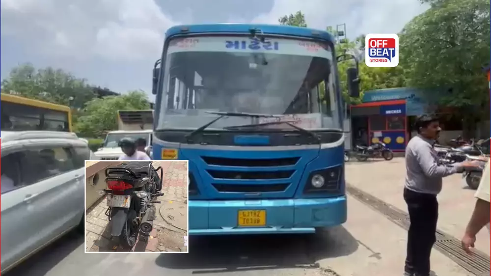 અમદાવાદના પાલડીમાં ST બસ અને બાઇક વચ્ચે ગમખ્વાર અકસ્માત