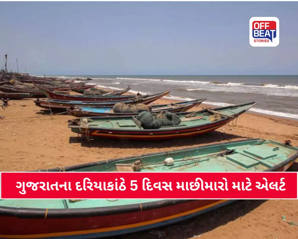 ગુજરાતના દરિયાકાંઠે આગામી 5 દિવસ માછીમારો માટે એલર્ટ