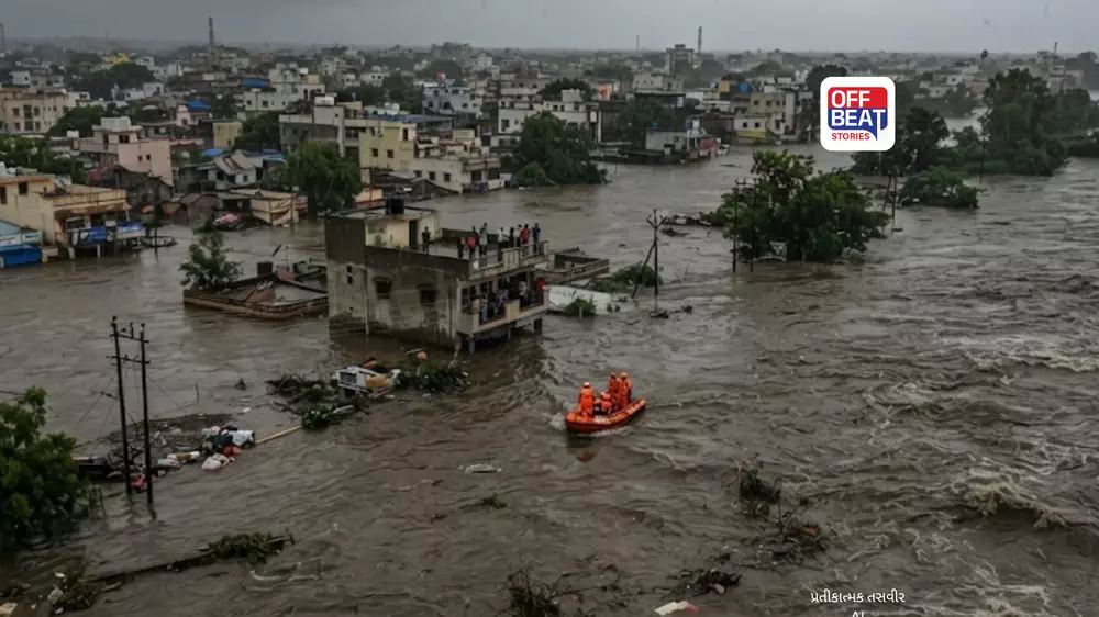 નવસારીમાં કાવેરી નદીનું રૌદ્ર સ્વરૂપ
