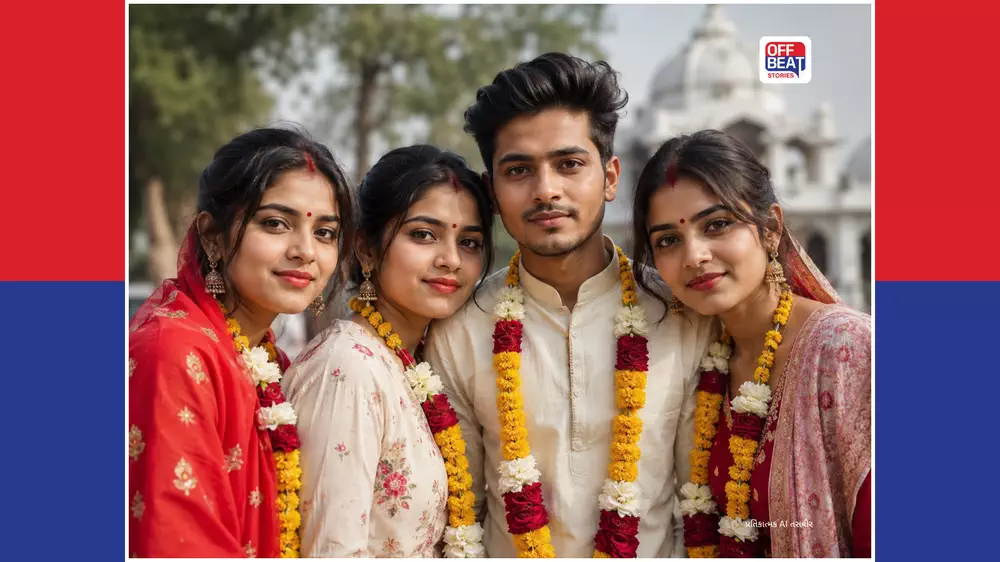 ત્રણ સગી બહેનોએ એક જ યુવકને બનાવ્યો જીવનસાથી
