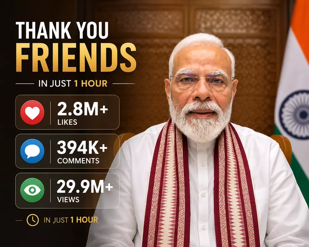એક કલાકમાં જ PM મોદીના નવા વીડિયોને લાખો લોકોનો પ્રતિસાદ