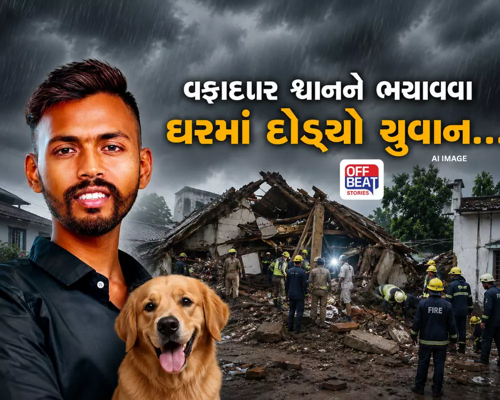 વફાદાર શ્વાનને બચાવવા ઘરમાં દોડ્યો યુવાન...