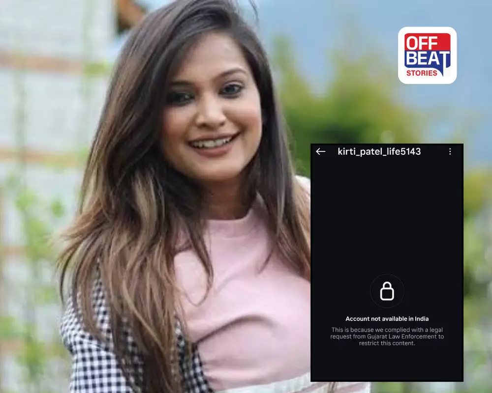 કીર્તિ પટેલના ઇન્સ્ટાગ્રામ એકાઉન્ટ પર ભારતમાં પ્રતિબંધ