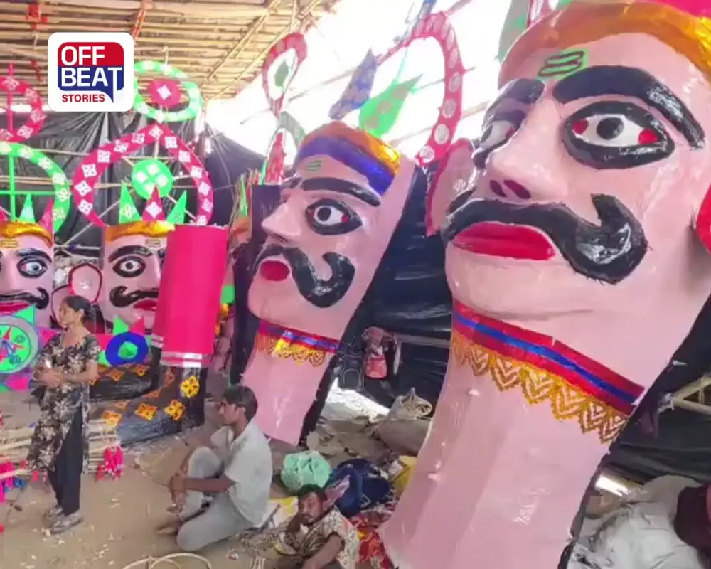 સુરતમાં વિજયાદશમીની જોરદાર તૈયારીઓ: મુસ્લિમ કારીગરોની અનોખી કળા, વિશેષ આતશબાજી સાથે ખડા કરાશે 80 ફૂટના રાવણ અને 60-60 ફૂટના કુંભકર્ણ-મેઘનાથ
