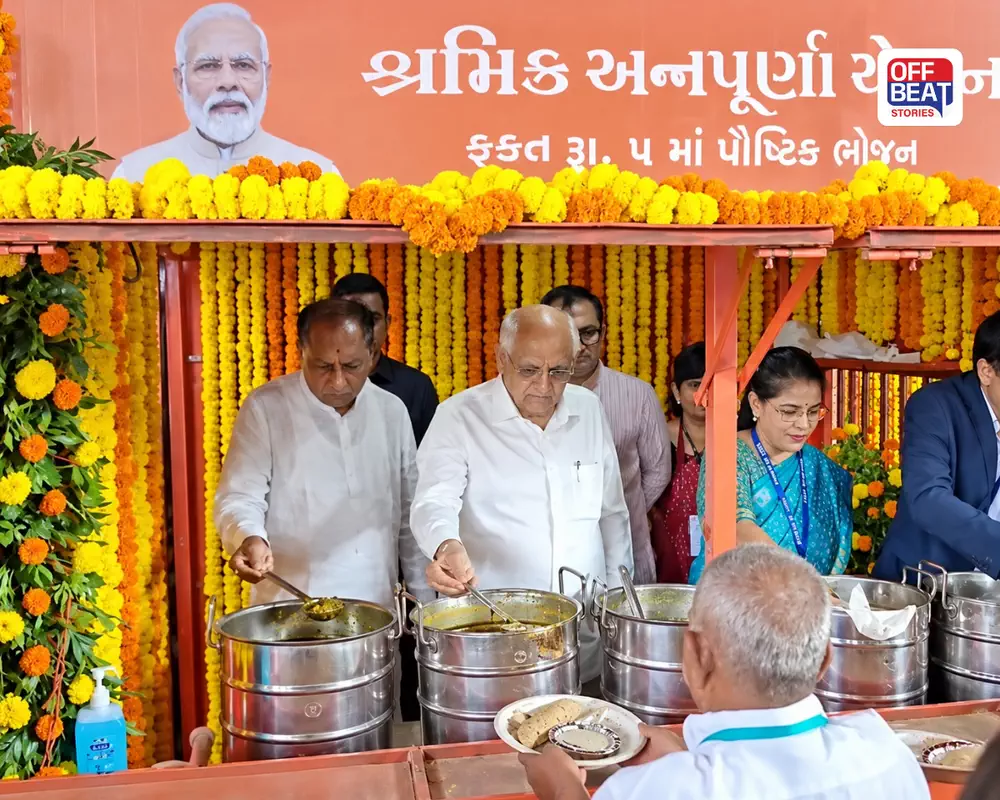 માત્ર ₹5માં ભરપેટ ભોજન મળશે: CMએ ગુજરાતના 28 જિલ્લામાં 101 નવાં કેન્દ્રો શરૂ કરાવ્યા