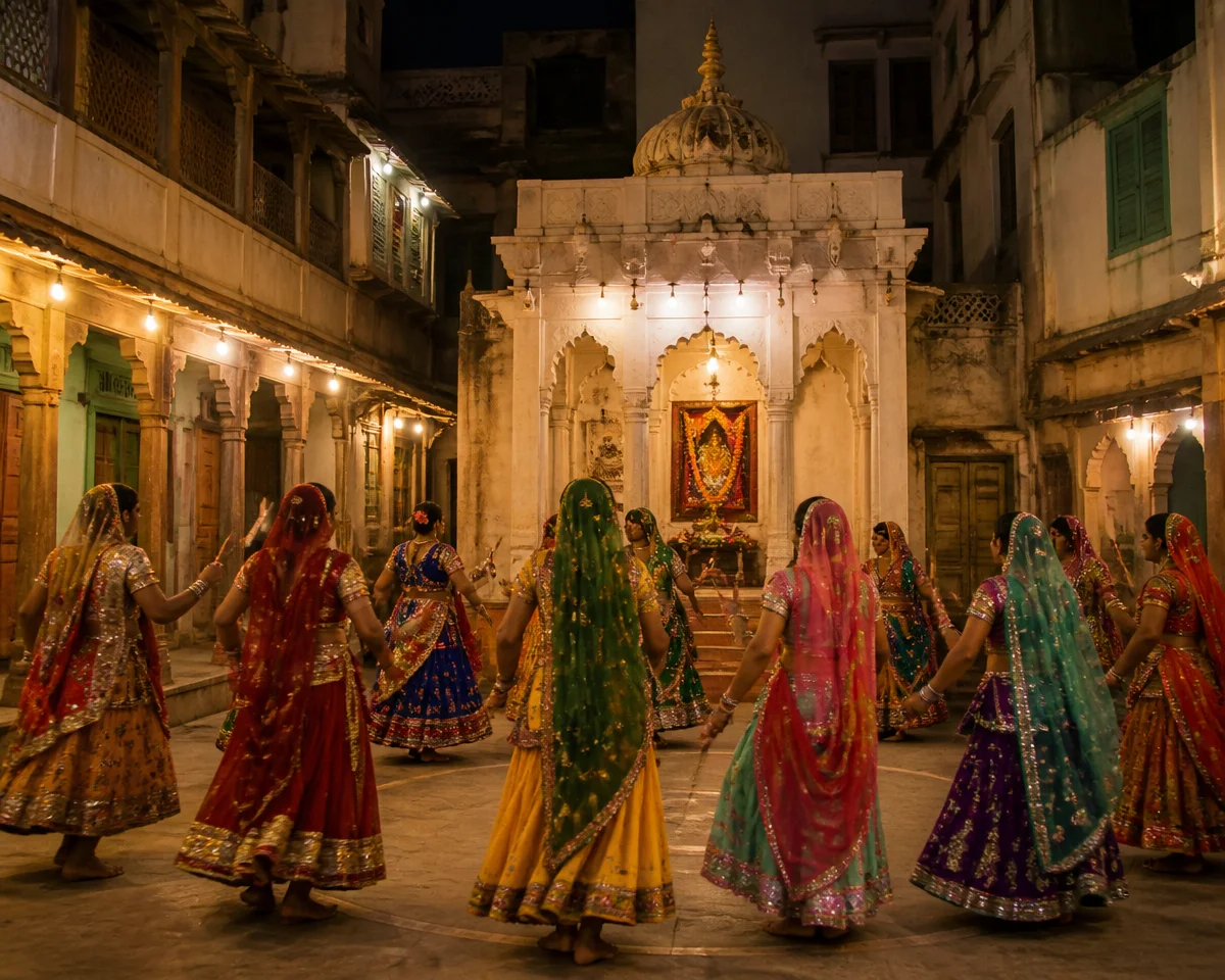 જ્યાં આઠમની રાતે પુરુષો સાડી-ચણિયાચોળી પહેરીને રમે છે ગરબા: જાણો બે સદી જૂની આ વિચિત્ર પરંપરા પાછળની કહાની