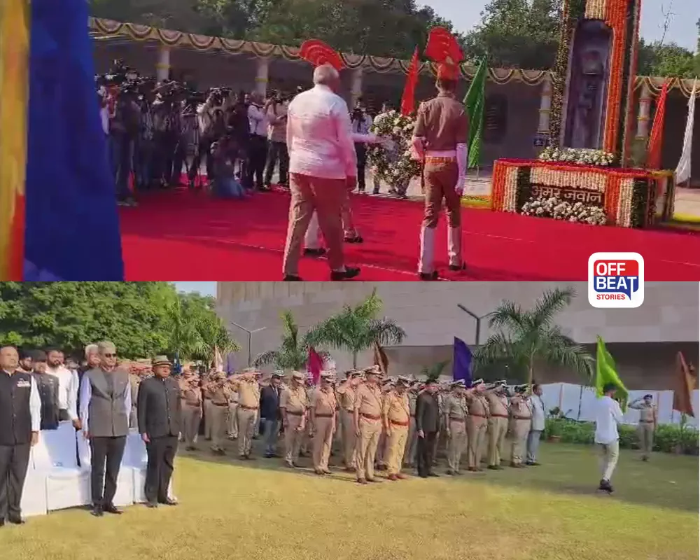 અમદાવાદમાં પોલીસ શહીદ સ્મૃતિ દિવસની ઉજવણી: મુખ્યમંત્રી ભૂપેન્દ્ર પટેલે શહીદ પોલીસકર્મીઓને અર્પી શ્રદ્ધાંજલિ