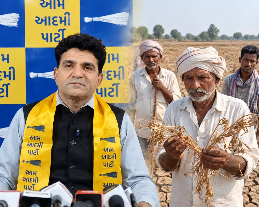 ખેડૂતોને ₹8,500ની સહાય આપીને મજાક કરી?: AAPએ ગુજરાત સરકારને ઘેરી