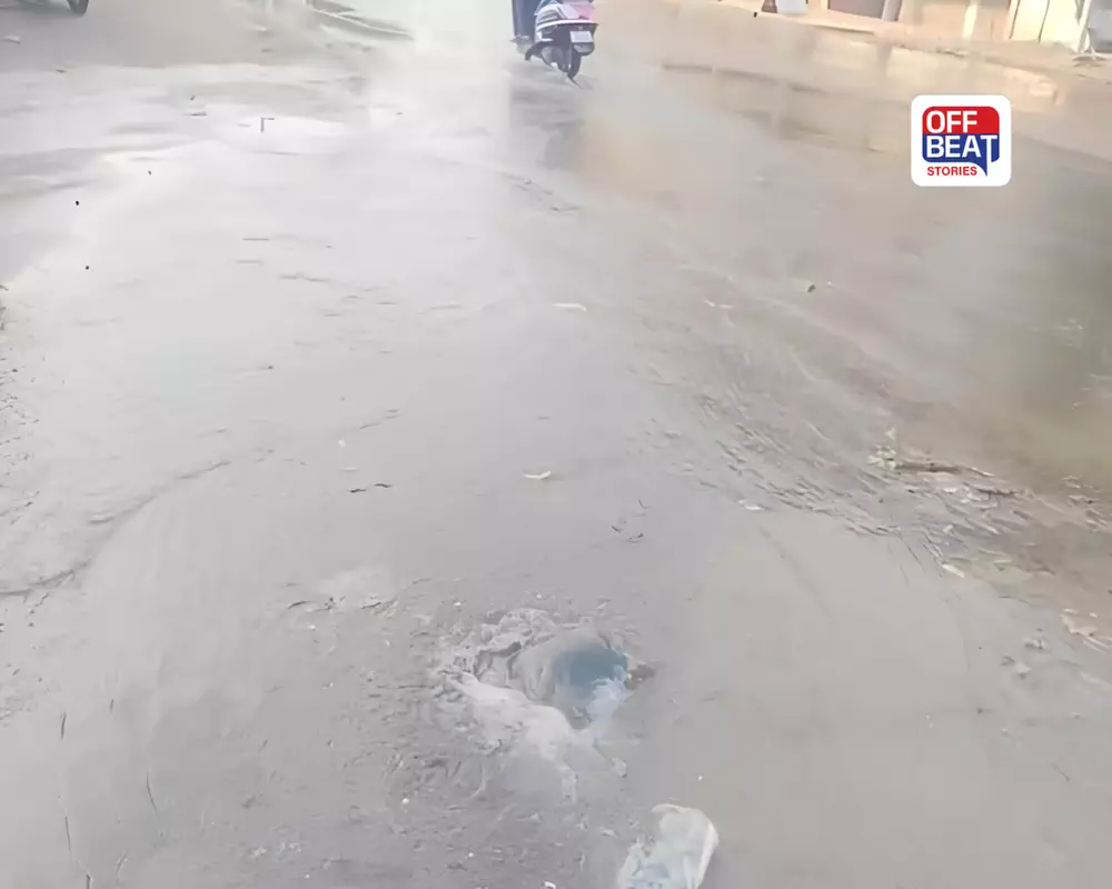 ધોરાજીમાં નગરપાલિકાની બેદરકારી!: ગઈકાલે કમોસમી વરસાદ અને આજે પીવાના પાણીનો 'કૃત્રિમ વરસાદ', હજારો લીટર પાણીનો વેડફાટ