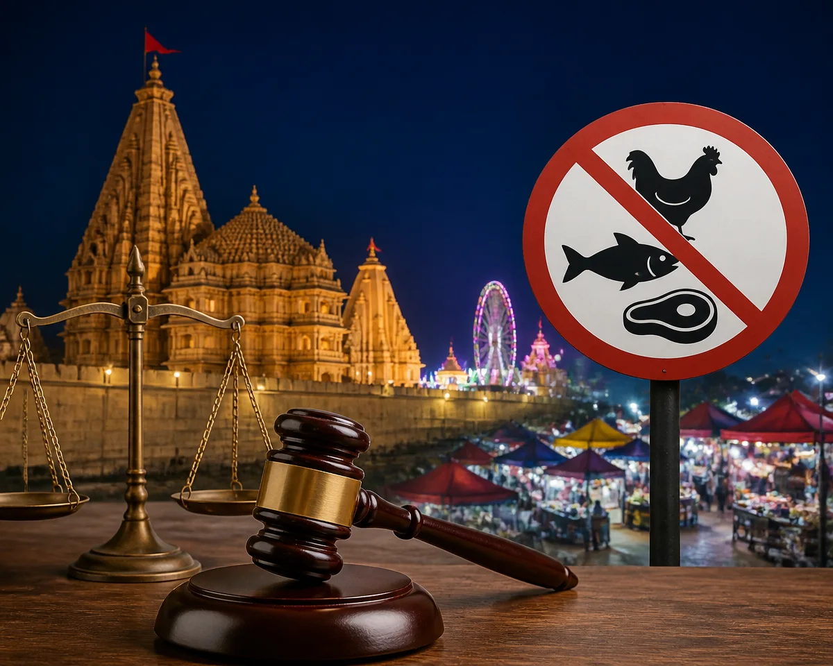 સોમનાથ મંદિરની આસપાસ નોનવેજ પરનો પ્રતિબંધ યથાવત્ રહેશે: ગુજરાત હાઇકોર્ટની ડિવિઝન બેન્ચે સિંગલ જજના આદેશ પર રોક લગાવી